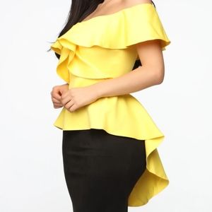 FASHION NOVA ELEGANT BLOUSE💛💛💛